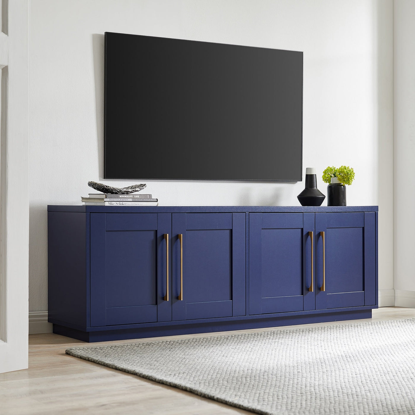 Meuble TV rectangulaire Tillman pour téléviseurs jusqu'à 75