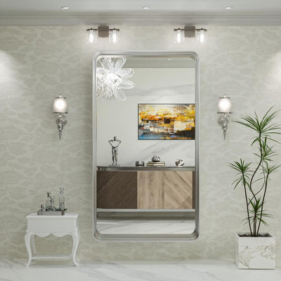 Miroir mural de salle de bain moderne à cadre en métal TokeShimi