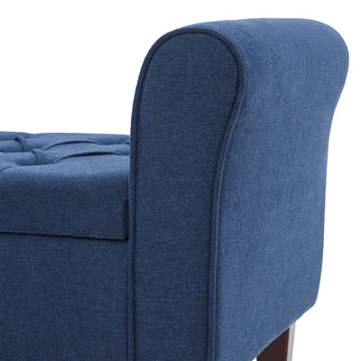 Banc de rangement rembourré, banc d'entrée avec dessus rabattable touffeté, 50,4 pouces