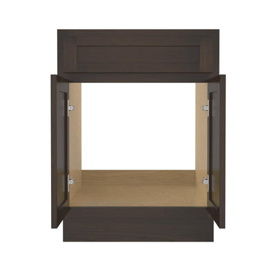Meuble-lavabo simple en bois massif de 24 pouces de Vanity Art