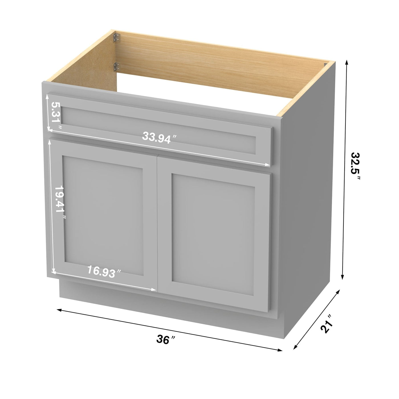 Meuble-lavabo simple de 36 pouces de Vanity Art
