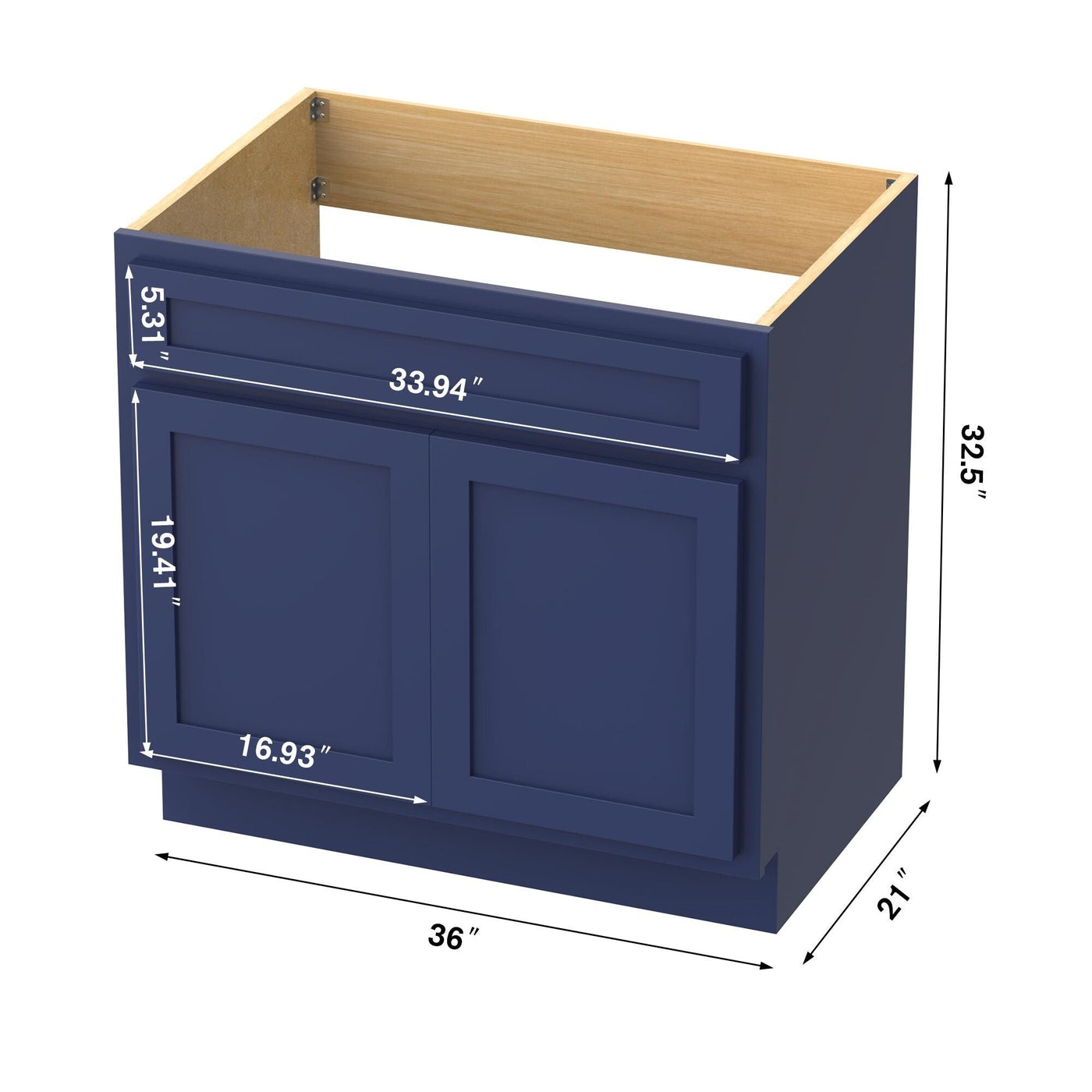 Meuble-lavabo simple de 36 pouces de Vanity Art