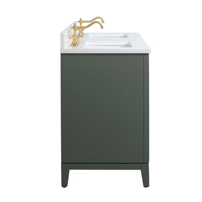 Meuble-lavabo de salle de bain Vanity Art avec lavabo en céramique et plateau en marbre reconstitué