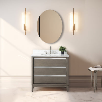 Meuble-lavabo de salle de bain Vanity Art avec lavabo en céramique et plateau en marbre reconstitué