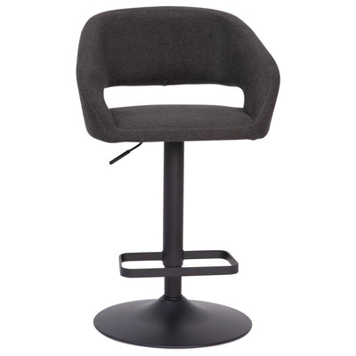 Tabouret de bar moderne rembourré à hauteur réglable avec dossier arrondi