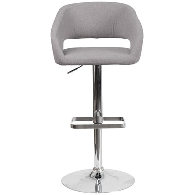 Tabouret de bar moderne rembourré à hauteur réglable avec dossier arrondi