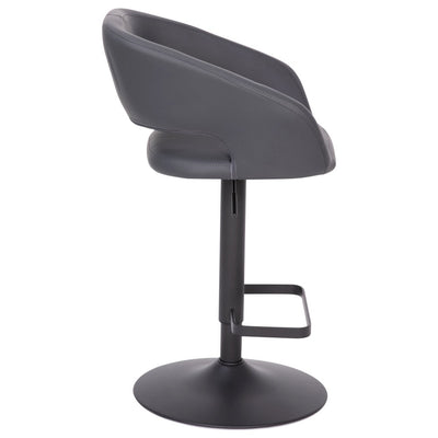 Tabouret de bar moderne rembourré à hauteur réglable avec dossier arrondi