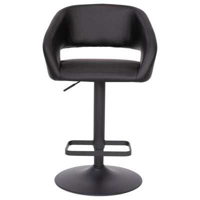 Tabouret de bar moderne rembourré à hauteur réglable avec dossier arrondi
