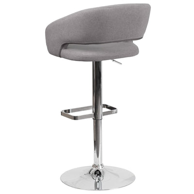 Tabouret de bar moderne rembourré à hauteur réglable avec dossier arrondi