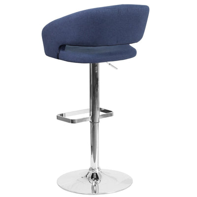 Tabouret de bar moderne rembourré à hauteur réglable avec dossier arrondi