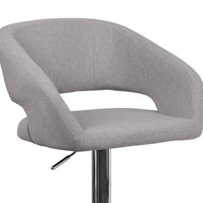 Tabouret de bar moderne rembourré à hauteur réglable avec dossier arrondi