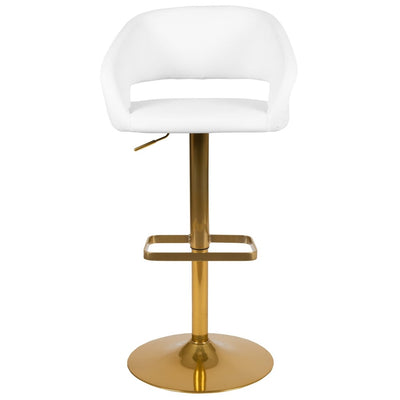 Tabouret de bar moderne rembourré à hauteur réglable avec dossier arrondi