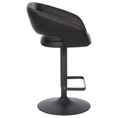 Tabouret de bar moderne rembourré à hauteur réglable avec dossier arrondi
