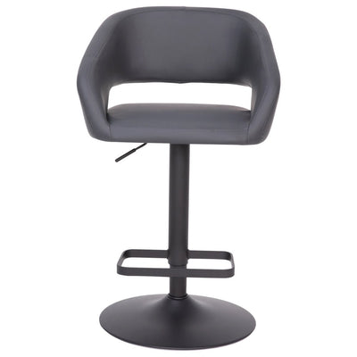Tabouret de bar moderne rembourré à hauteur réglable avec dossier arrondi