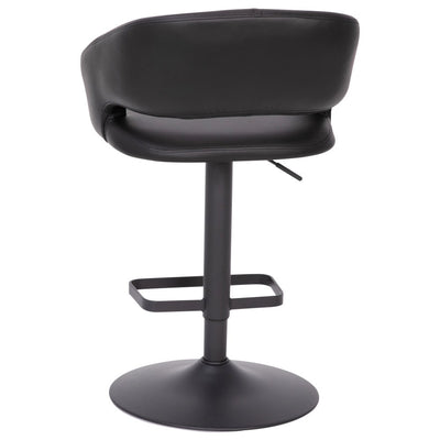 Tabouret de bar moderne rembourré à hauteur réglable avec dossier arrondi