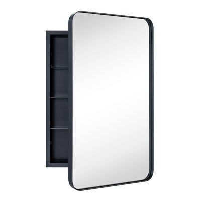 Armoire à pharmacie encastrée TEHOME WH avec miroir et étagères réglables