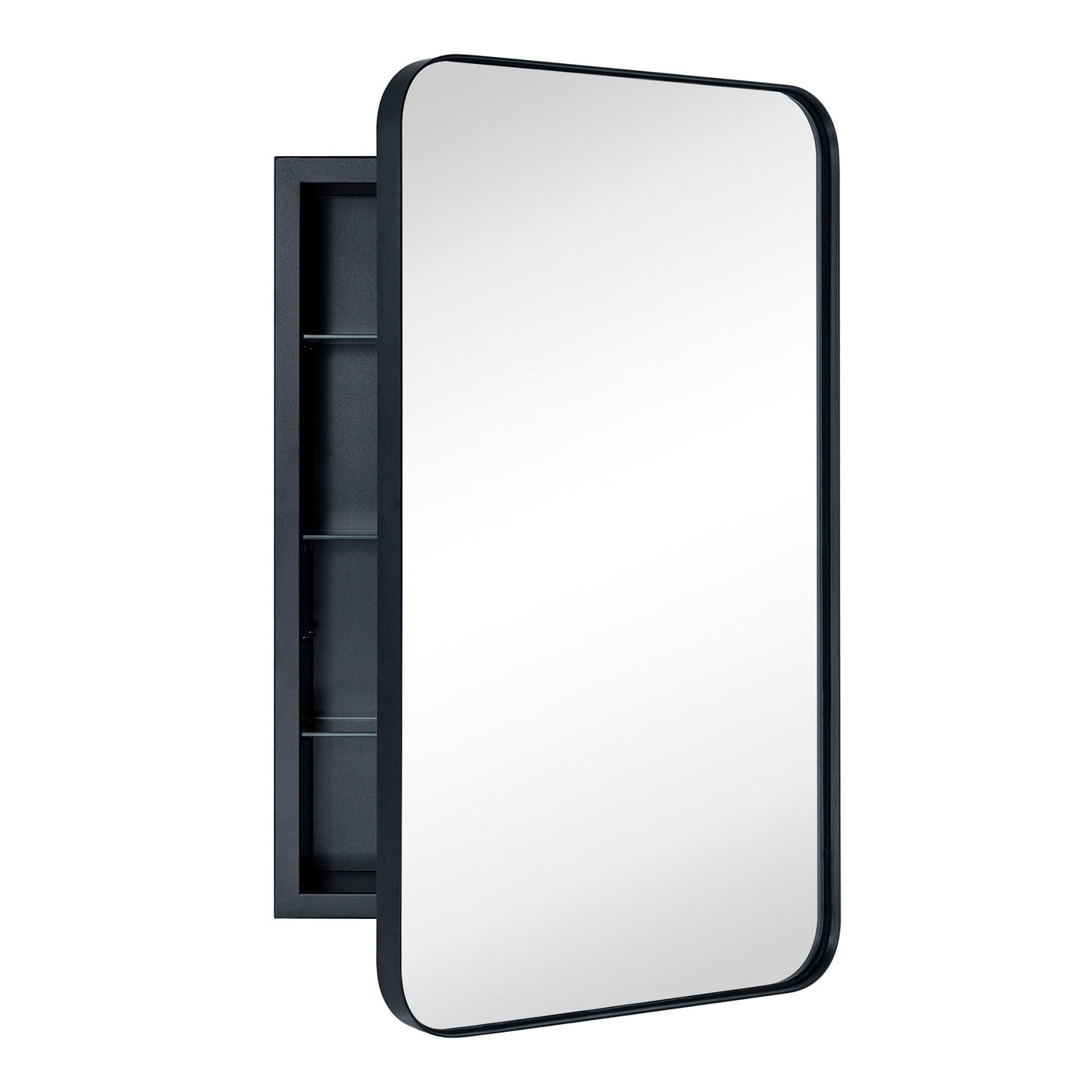 Armoire à pharmacie encastrée TEHOME WH avec miroir et étagères réglables