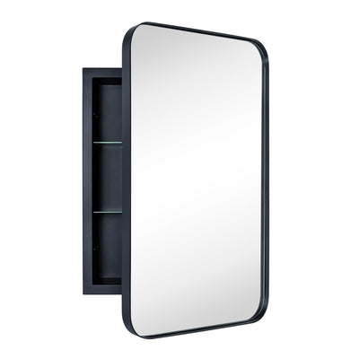 Armoire à pharmacie encastrée TEHOME WH avec miroir et étagères réglables