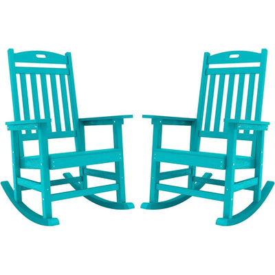 Chaise à bascule d'extérieur toutes saisons WINSOON, lot de 2