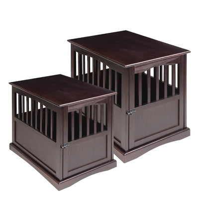 Table d'appoint en bois blanc pour cage pour animaux de compagnie avec porte verrouillable