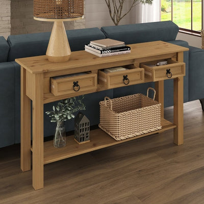 Console d'entrée en bois à 3 tiroirs Corona | Furniture Dash - N/A