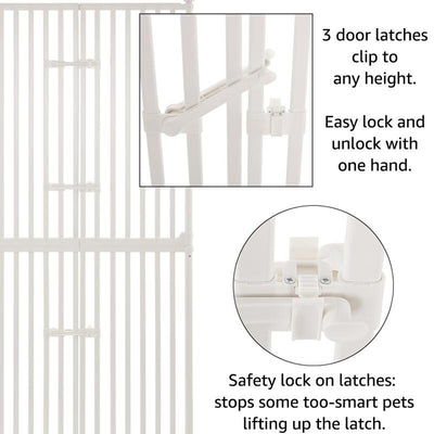 Barrière pour chat extra haute Unipaws de 188 cm de haut avec portes verrouillables
